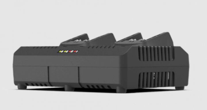 Kress 20V laddare med dubbla portar 4A i gruppen Parkmaskiner / Övrigt hos Mera Maskin Göteborg Aktiebolag (KAC04)